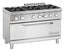 Cuisinière à gaz Bartscher 700 Classic à 6 feux avec four à gaz