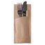 Sac à couverts Papstar rayé - naturel, serviette blanche incluse