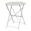 Table en acier Bolero ronde grise, pliable