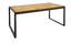 Table industrielle rectangulaire acier et acacia Bolero 180 cm