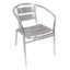Chaises de bistrot Bolero en aluminium avec accoudoir arrondi