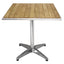 Table de café Bolero 600 mm carrée avec plateau en bois de frêne