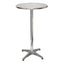 Table haute ronde en inox Bolero, 1 pied, diamètre 60 cm