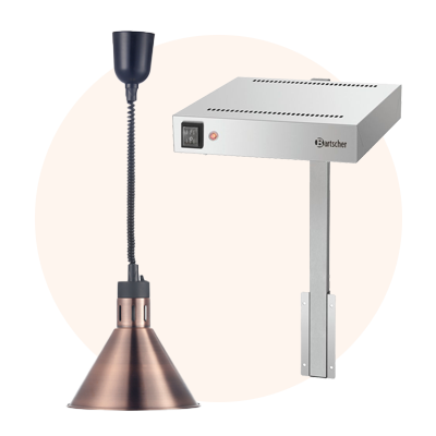 Lampe Chauffante à Suspendre Pour Aliments, Chauffe-aliments Infrarouge, Lampe Chauffante Pour Frites 250 W Avec Ampoule, Diamètre 25 Cm, Lampe Chauffante 275 W, Pour Buffet, Restaurant, Cuisine, Re