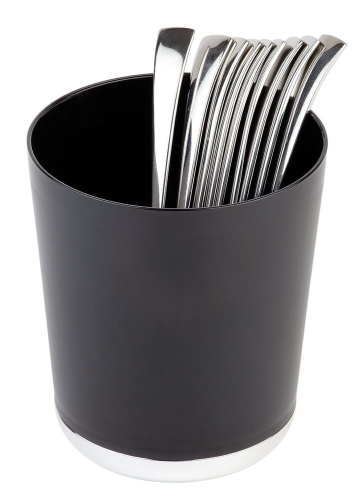 Poubelle de table ou panier à couverts APS, noir, Ø de 13 cm, H : 15 cm