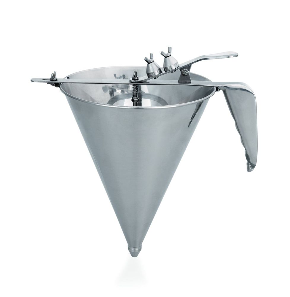 Entonnoir à piston/liqueur, diamètre : 18 cm, acier inoxydable 18/8 - 18/10