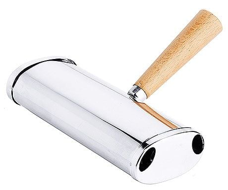 Brosse à miettes en acier inoxydable 18/10, dimensions 14 x 6,5 cm, longueur du manche 9 cm