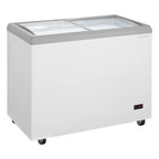 Congélateur coffre à glaces 217 Litres avec éclairage LED et roulettes