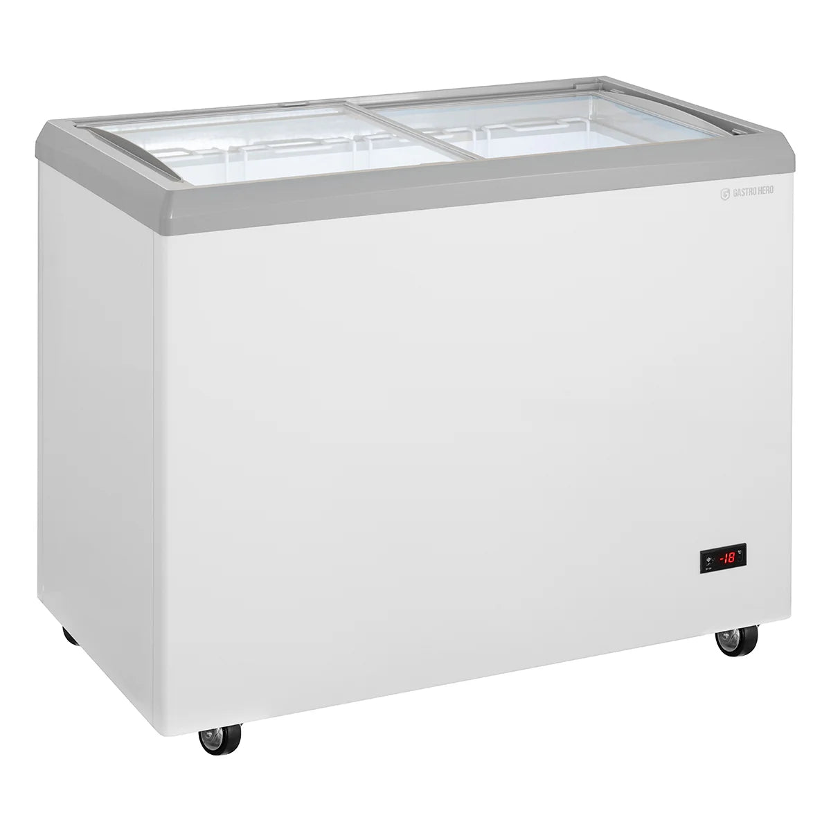 Congélateur coffre à glaces 217 Litres avec éclairage LED et roulettes
