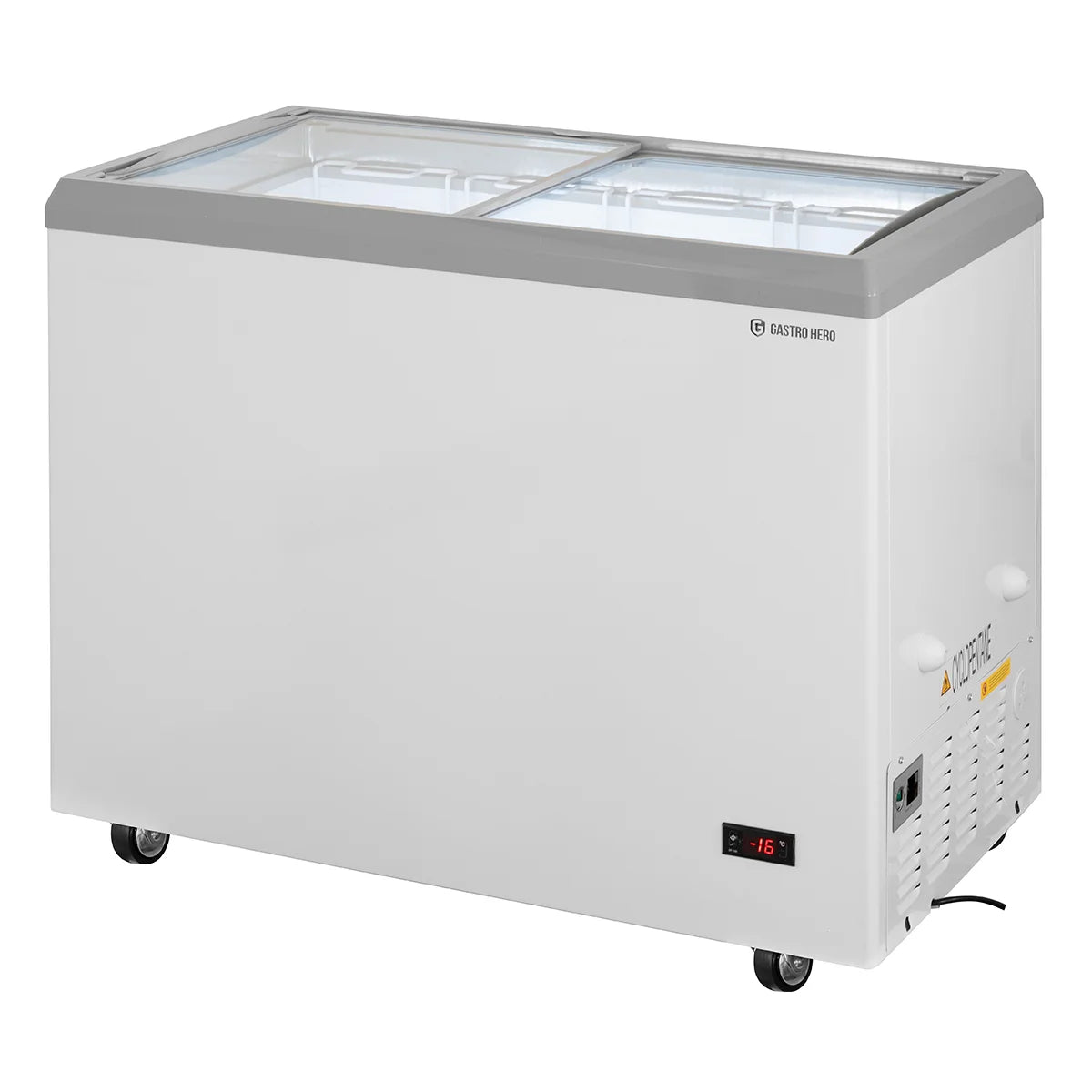 Congélateur coffre à glaces 217 Litres avec éclairage LED et roulettes