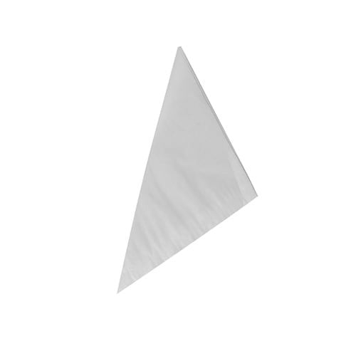 1000 cornets Papstar, papier parchemin artificiel, filetés 19 cm x 19 cm x 27 cm, blancs, contenance 125 g, sulfurisé
