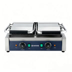 Grill à contact / Grill à panini ECO 2 x 1,8 kW, rainuré