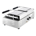 Grill à contact / Grill à panini ECO 2 x 1,8 kW, rainuré