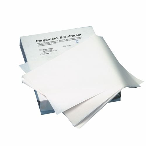 Substitut de parchemin Papstar, 1/8 de feuille 37,5 cm x 25 cm blanc à 12,5 kg, ingraissable