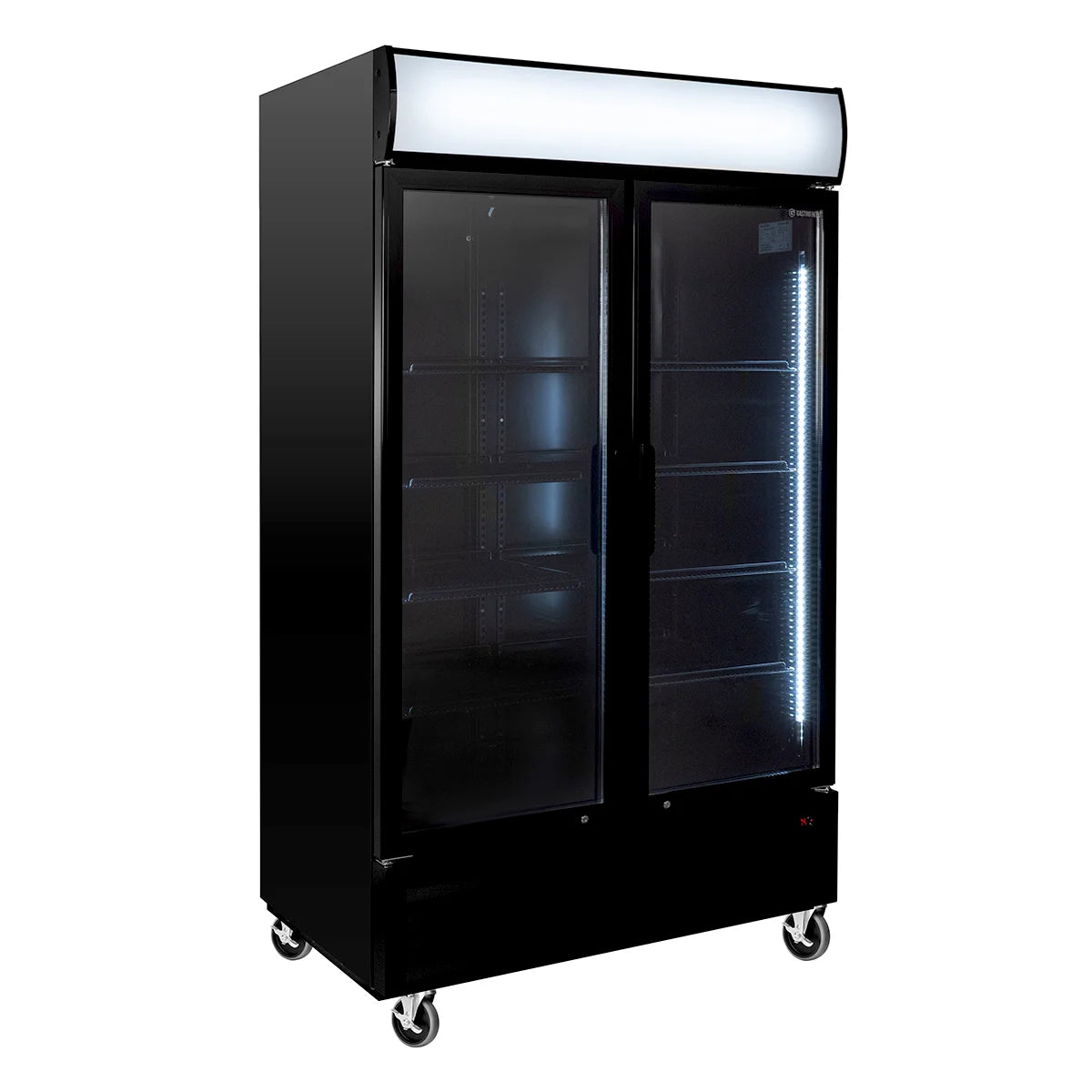 Armoire à boissons ECO 1000 avec portes battantes et fronton lumineux