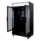 Armoire à boissons ECO 1000 avec portes battantes et fronton lumineux