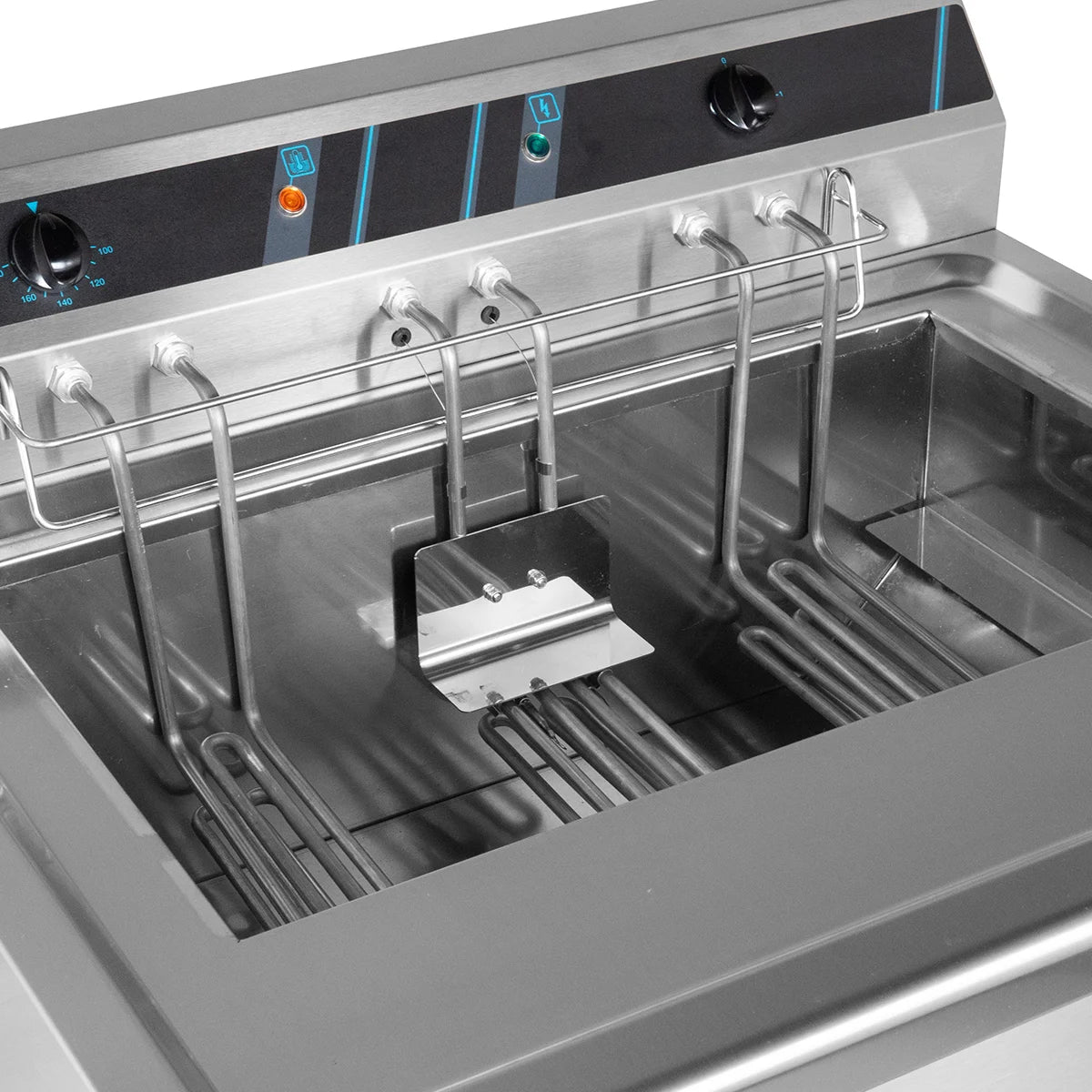 Friteuse professionnelle électrique pour beignets 20 litres avec robinet de vidange, 400 V