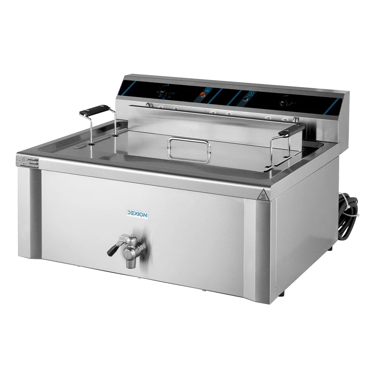 Friteuse professionnelle électrique pour beignets 20 litres avec robinet de vidange, 400 V
