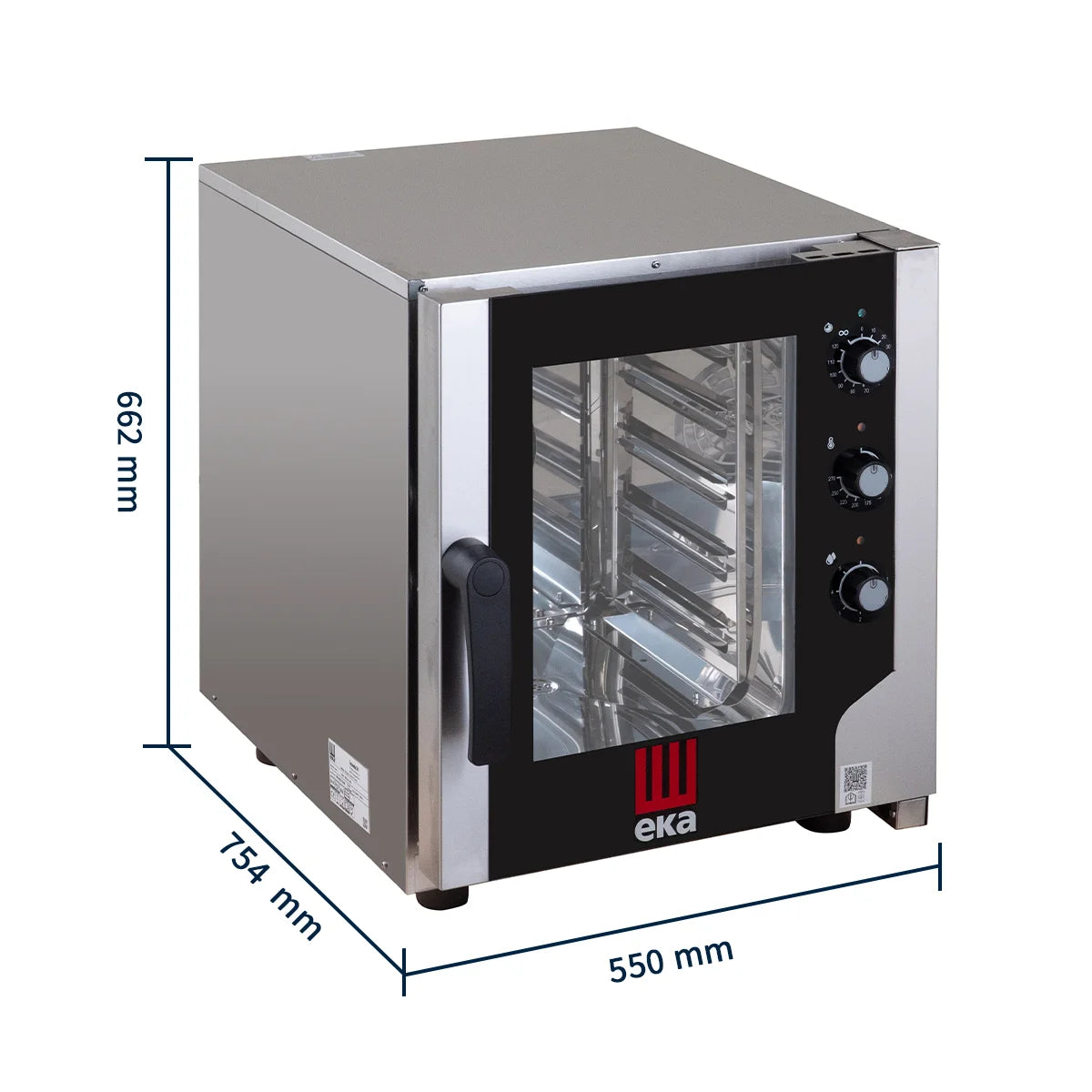 Four électrique mixte vapeur Tecnoeka 5 x GN 2/3 avec écran tactile