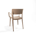 Feros Wing Armchair Sand Beige Chaise empilable en plastique