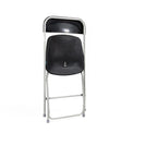 Feros Chaise pliante Budget, gris/noir, structure en acier, pliante