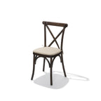 Coussin d’assise rembourré Feros pour chaise et tabouret de bar de type Crossback, écru – 420 x 420 x 20 mm