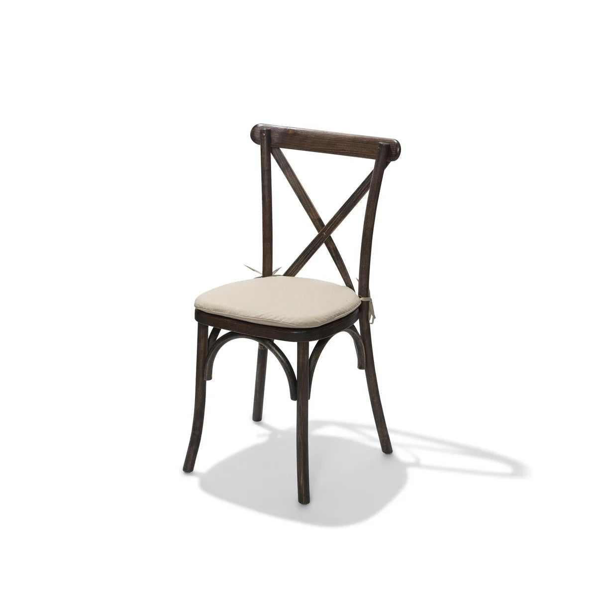 Coussin d’assise rembourré Feros pour chaise et tabouret de bar de type Crossback, écru – 420 x 420 x 20 mm