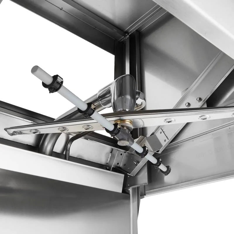 Lave-vaisselle à capot ECO 54 SLE 50x50 cm (dimensions du panier), avec doseur de détergent et de produit de rinçage, avec pompe de vidange & adoucisseur, Fabriqué en Europe, 400 Volt