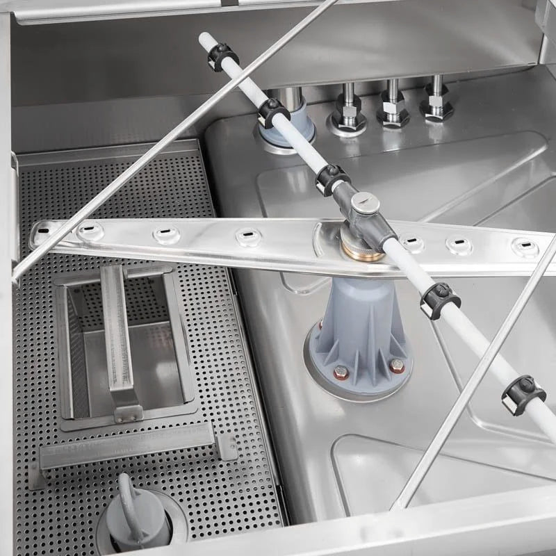 Lave-vaisselle à capot - casier de 50 x 50 cm - pompe de vidange - 400 V - ECO