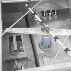 Lave-vaisselle à capot ECO 54 SLE 50x50 cm (dimensions du panier), avec doseur de détergent et de produit de rinçage, avec pompe de vidange & adoucisseur, Fabriqué en Europe, 400 Volt