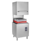 Lave-vaisselle à capot ECO 54 SLE 50x50 cm (dimensions du panier), avec doseur de détergent et de produit de rinçage, avec pompe de vidange & adoucisseur, Fabriqué en Europe, 400 Volt