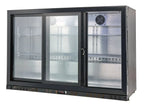 Armoire à boissons ECO 350 noire avec portes coulissantes, éclairage LED, encastrable sous plan de travail