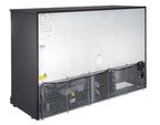 Armoire à boissons ECO 350 noire avec portes battantes, éclairage LED, encastrable sous plan de travail