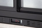 Armoire à boissons ECO 230 noire avec portes coulissantes, éclairage LED, encastrable sous plan de travail