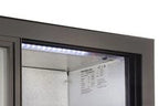 Armoire à boissons ECO 230 noire avec portes coulissantes, éclairage LED, encastrable sous plan de travail