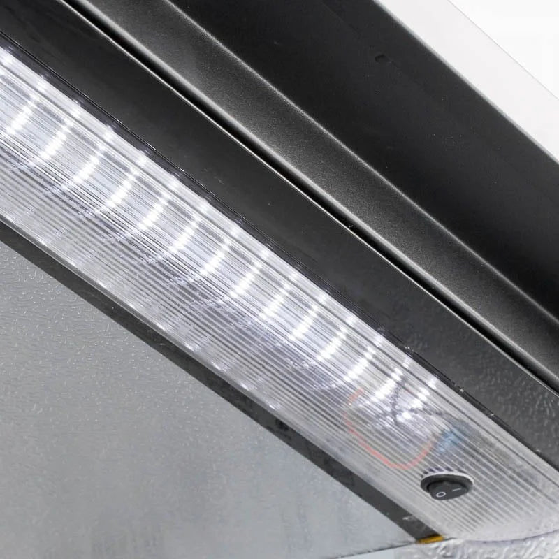 Armoire à boissons ECO 130 noire, éclairage LED, encastrable sous plan