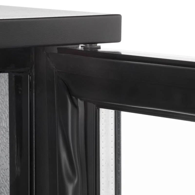 Armoire à boissons ECO 130 noire, éclairage LED, encastrable sous plan