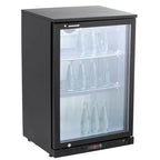 Armoire à boissons ECO 130 noire, éclairage LED, encastrable sous plan