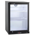 Armoire à boissons ECO 130 noire, éclairage LED, encastrable sous plan