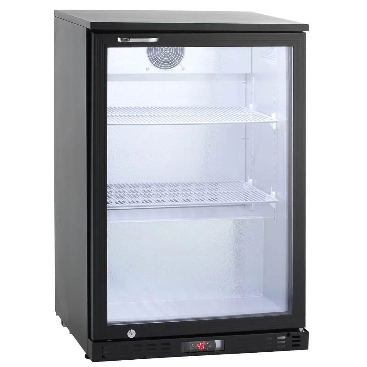 Armoire à boissons ECO 130 noire, éclairage LED, encastrable sous plan