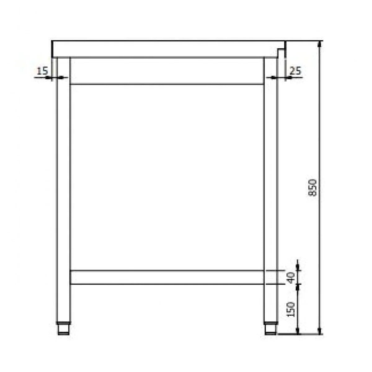 Table de sortie PROFI 1400 x 700 gauche pour HSM ECO, PROFI & HYPRO