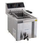 Friteuse électrique professionnelle Profi 8 Litres avec robinet de vidange, 400 V