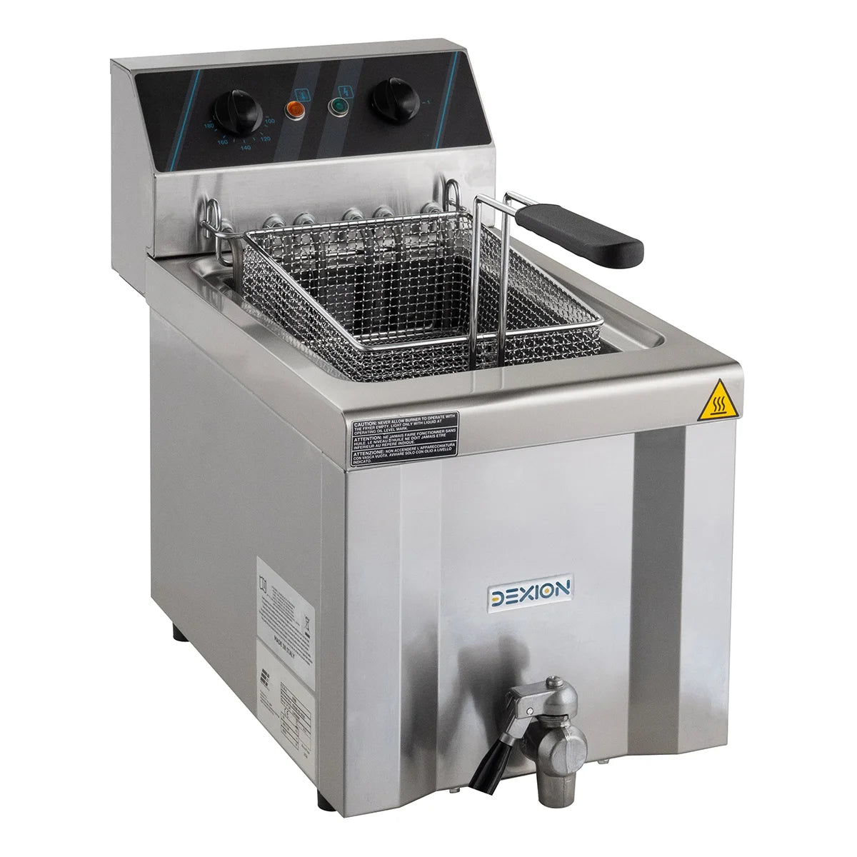 Friteuse électrique professionnelle Profi 8 Litres avec robinet de vidange, 400 V
