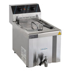 Friteuse électrique professionnelle Profi 8 Litres avec robinet de vidange, 400 V