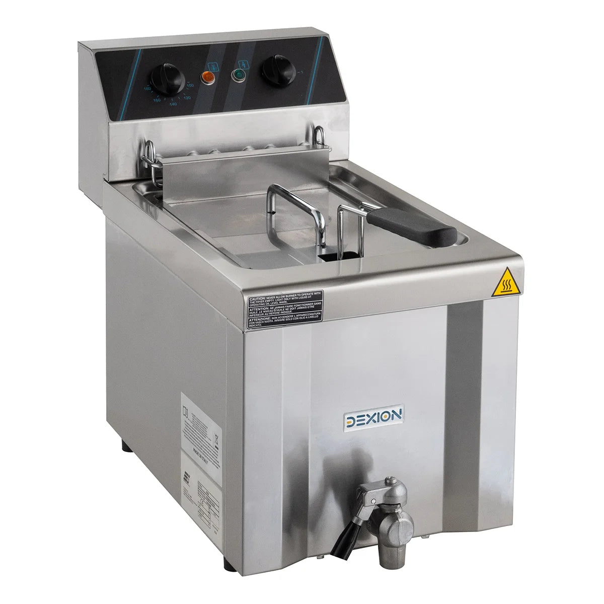 Friteuse électrique professionnelle Profi 8 Litres avec robinet de vidange, 400 V