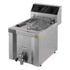 Friteuse électrique professionnelle Profi 8 Litres avec robinet de vidange, 400 V