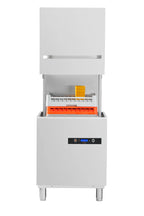 Lave-vaisselle à capot HYPRO Digital 54 SL 50x50 cm (dimensions du panier), avec doseur de détergent et de produit de rinçage, avec pompe de vidange, pompe de surpression, Fabriqué en Europe, 400 Volt