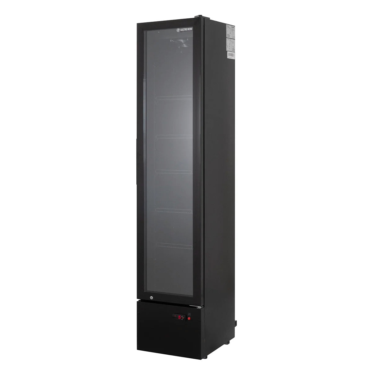 Armoire à boissons GKS-160 Slim, 160 litres de volume de refroidissement, éclairage intérieur, noire