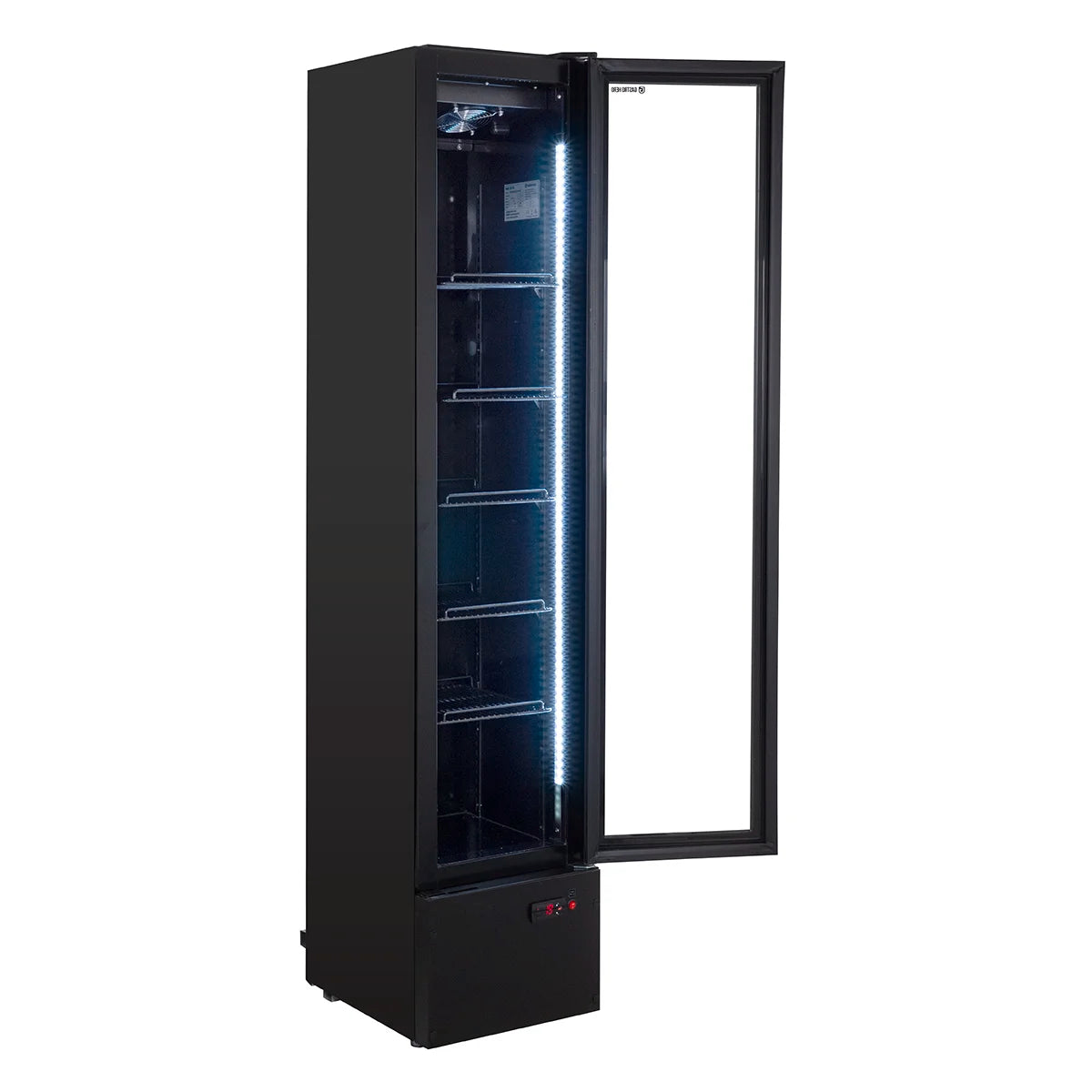 Armoire à boissons GKS-160 Slim, volume réfrigéré 160 Litres, éclairage intérieur, noire