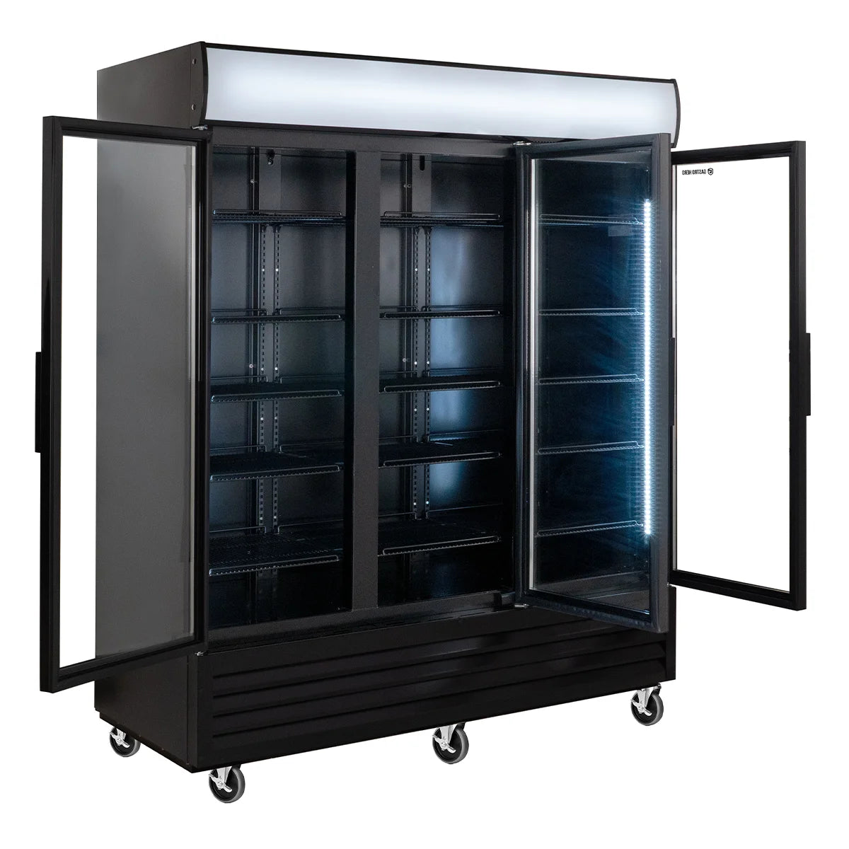 Armoire à boissons ECO 1500 avec portes battantes et fronton lumineux